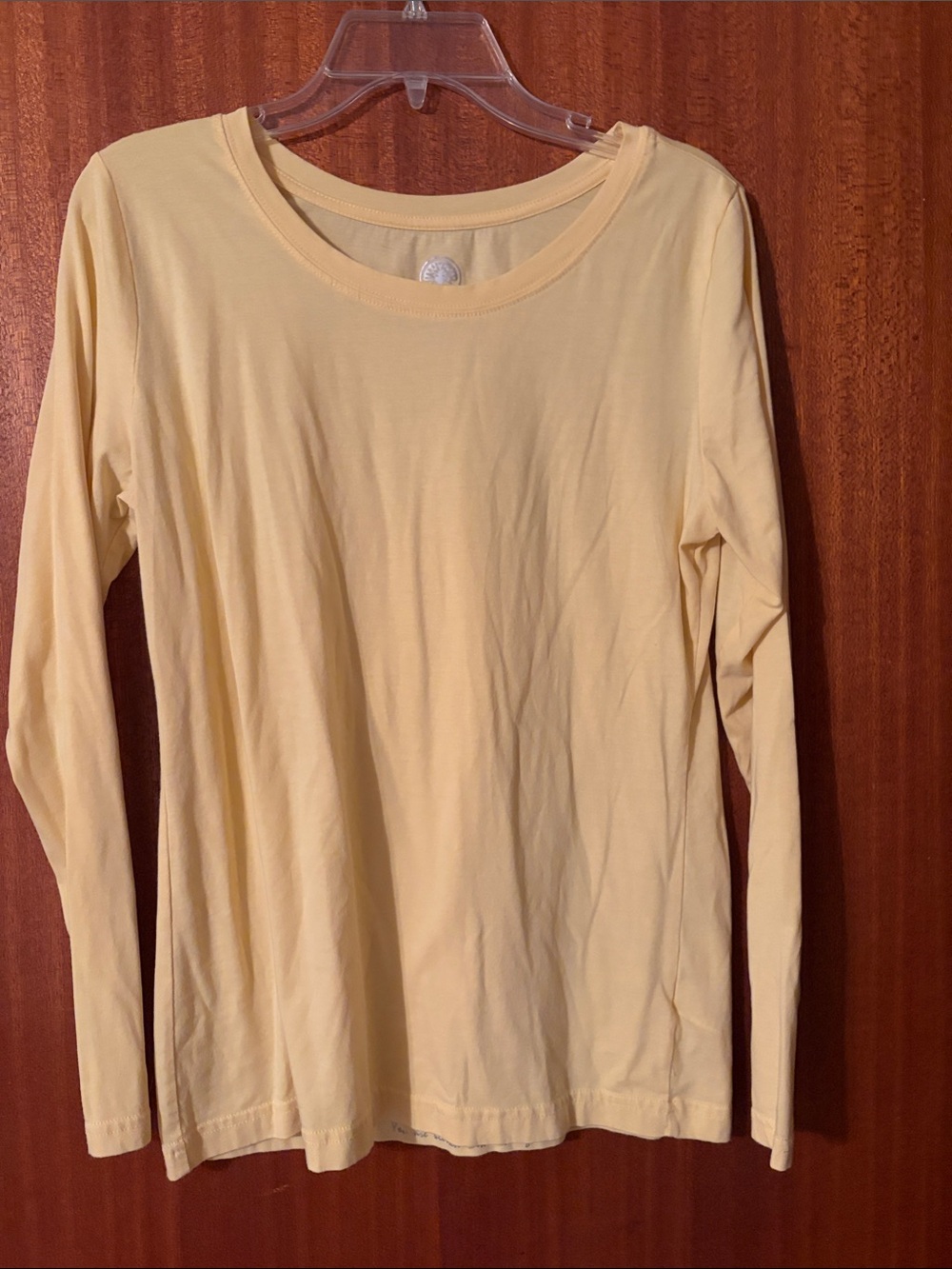 healing hands Long Sleeve Crewneck Top in Pale Yellow